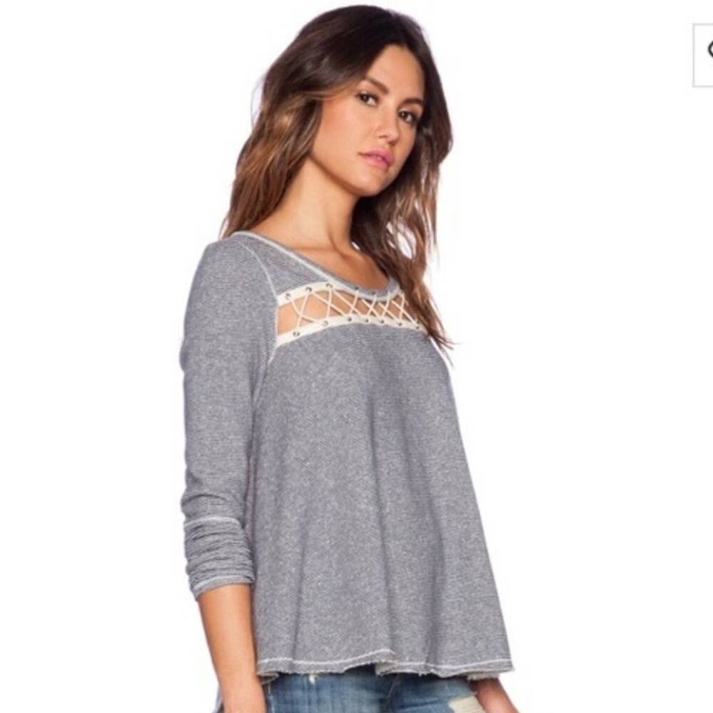 FREE PEOPLE Lacey Love Striped Top S